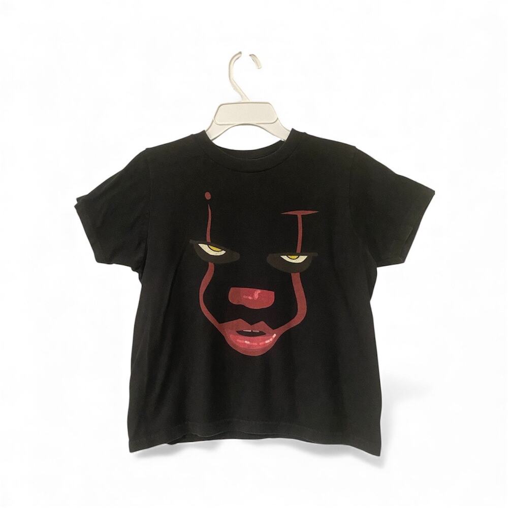 Pop Threads Pennywise Clown Face Horror Scary Movie Spooky Kids Unisex T-Shirt M